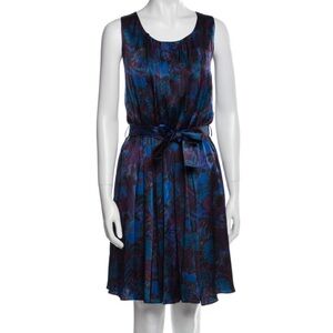Erdem Blue and Purple Sleeveless Dress